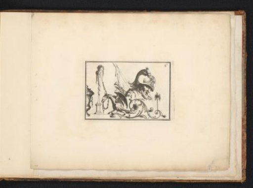 Various ornaments including a herm and an eagle