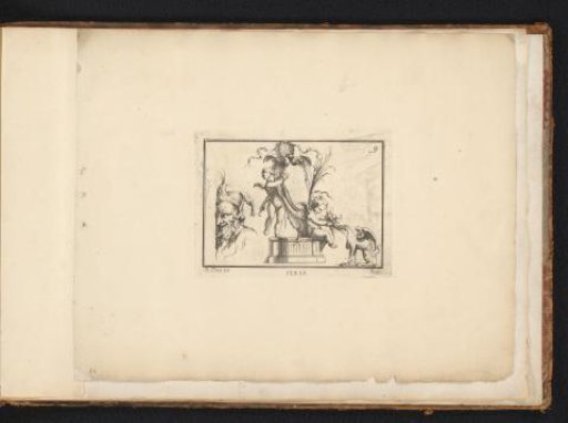 Cartouche with putti and fantasy creatures