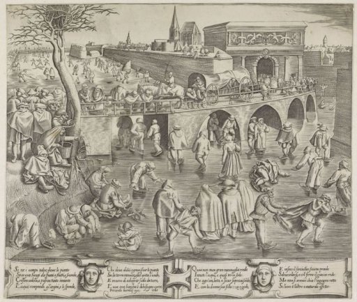 Skaters at the Saint George's Gate in Antwerp
