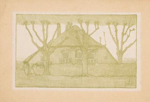 Farmhouse with trees