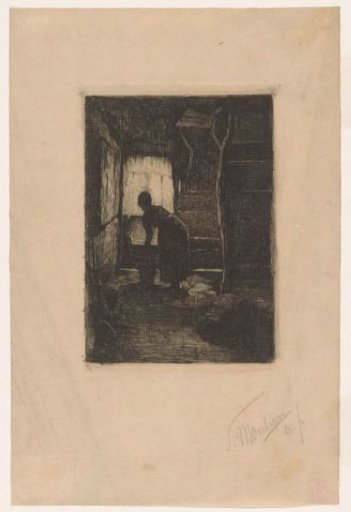 Woman at the washbasin