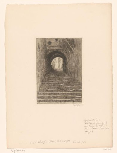 View of a staircase in a street in Algiers