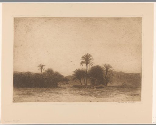 Camp at an Oasis in the Desert
