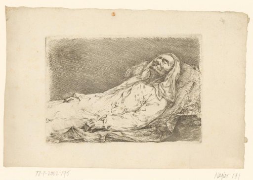 Portrait of father Christian Bernhard Rode on his deathbed