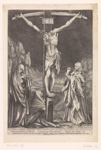Christ on the cross, with John, Mary and Mary Magdalene