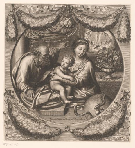 Holy Family Surrounded by Garlands
