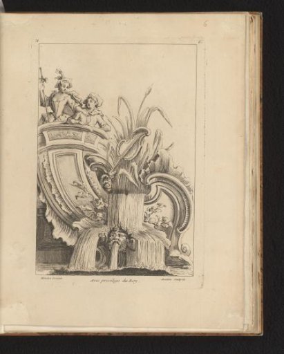 Rocaille with a Waterfall and Two Shepherds