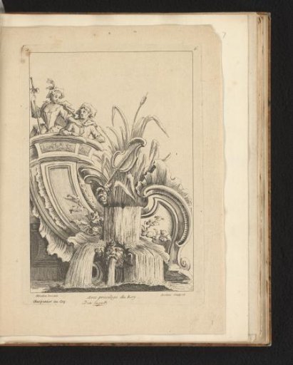 Rocaille with a Waterfall and Two Shepherds