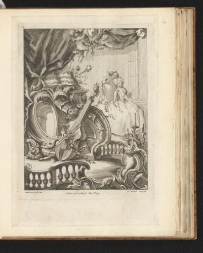 Rocaille with Musical Instruments and an Elegant Lady