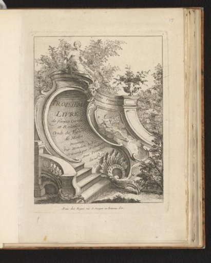 Title Print with Rocaille on a Staircase