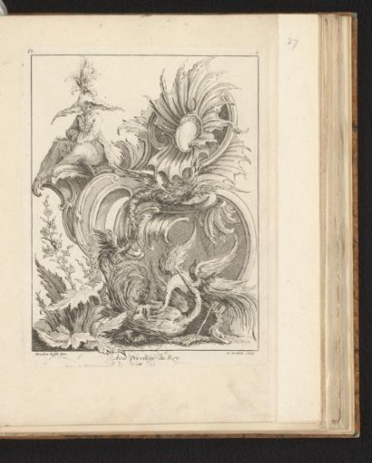 Rocaille with fantastical birds