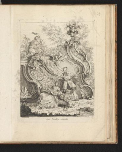 Rocaille with a musical couple