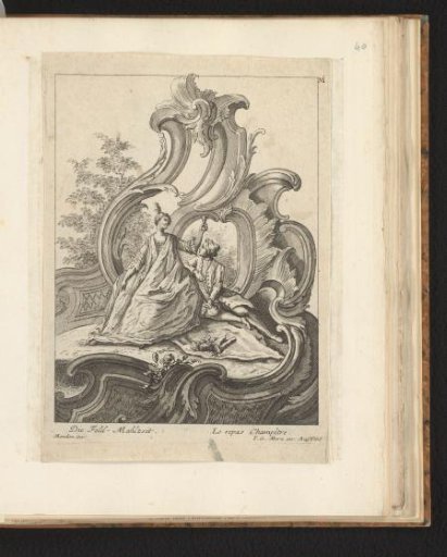 Rocaille with drinking couple