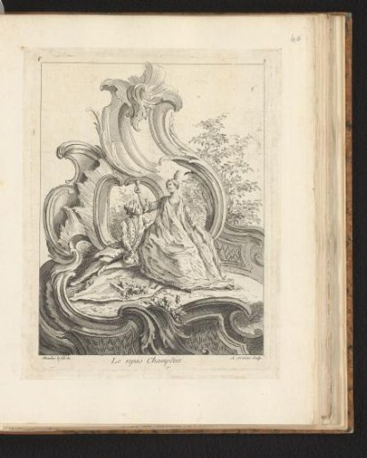 Rocaille with a drinking couple