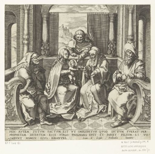 Anna te Drieën with Joseph and two male saints
