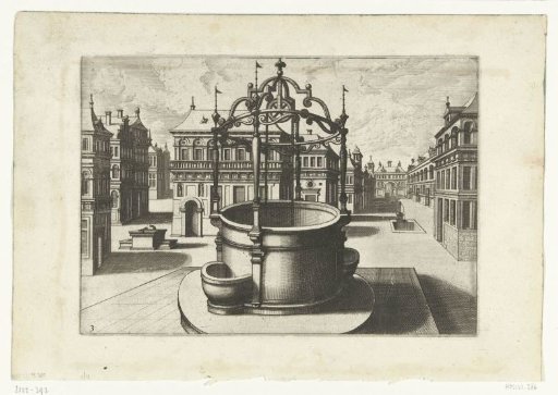 Round well with metal canopy