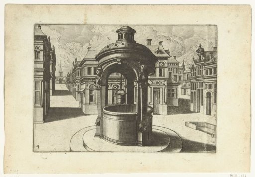 Round well with stone canopy