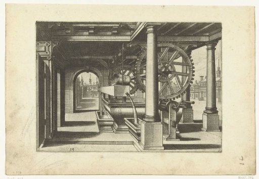 Well under a colonnade