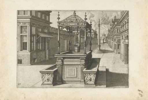 Water well with two lower elongated water basins
