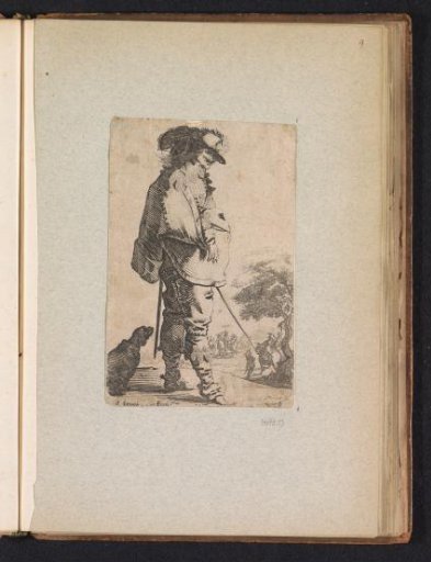 Man facing right, dressed in the fashion of ca. 1630