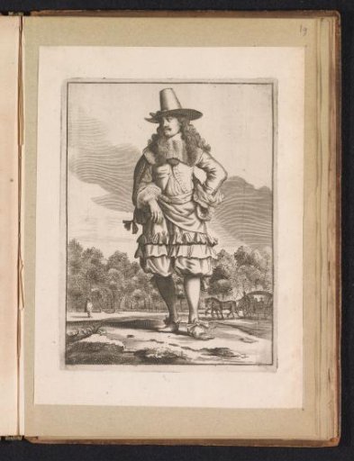 Standing man, dressed according to the fashion of around 1660