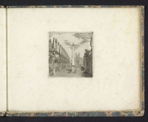 Design for a palace garden with an obelisk