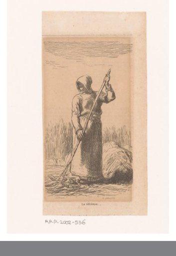 Woman raking