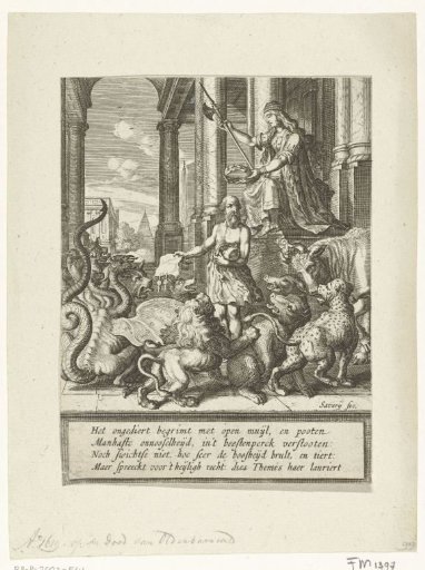 Allegorical title print for Vondel's Palamedes, 1625