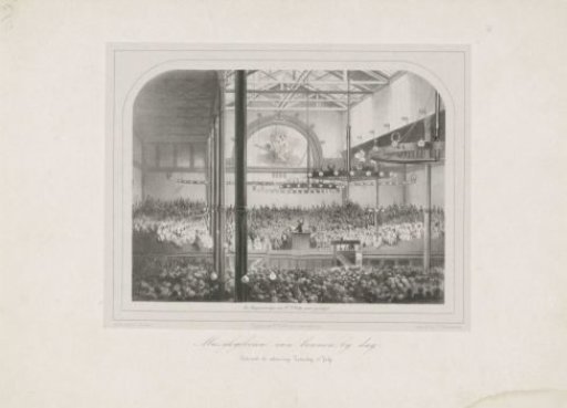 Concert in the Festival Building during the music festival, 1854