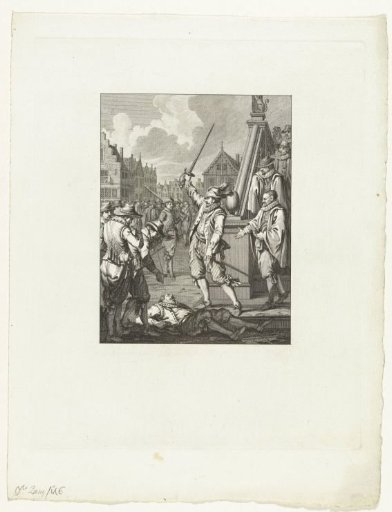Ruychaver at the corpse of a Spanish-sympathizing councillor at Alkmaar, 1573