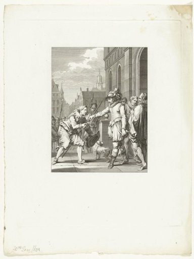 Orange presents Goignies with his sword, 1578