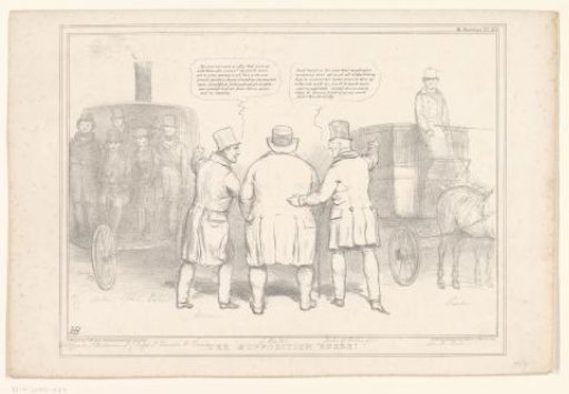 John Bull chooses between an omnibus and a carriage