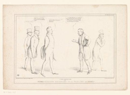 Political cartoon featuring Robert Peel and Joseph Hume
