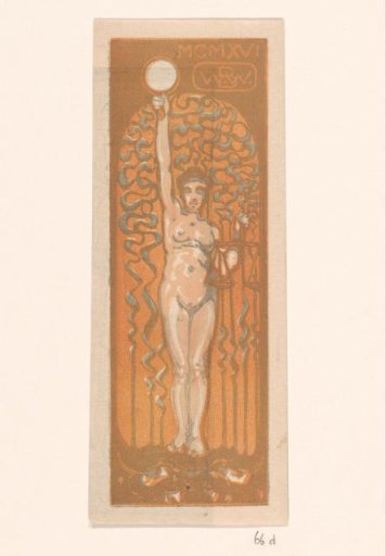 Naked woman with mirror and scales