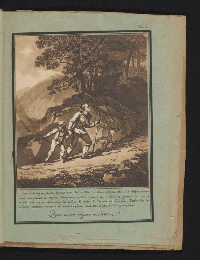 An Old and Young Man on a Forest Path