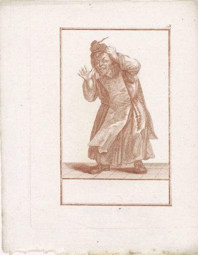 Standing monk with a snake on his head
