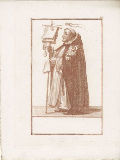 Monk with indulgence letters