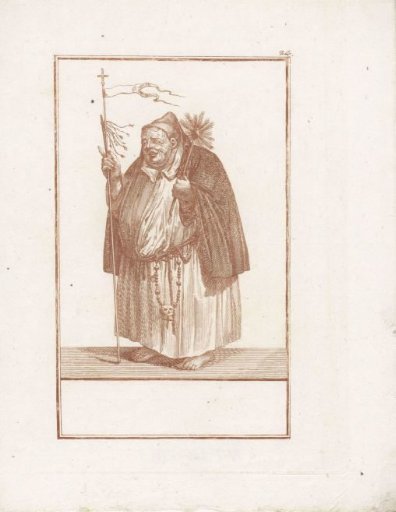 Monk with a scourge and an aspergillum