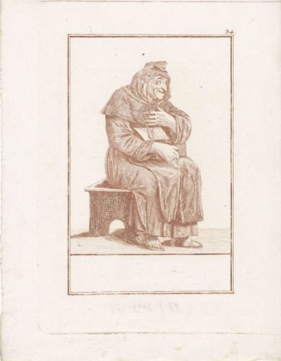 Monk with a money chest on his lap