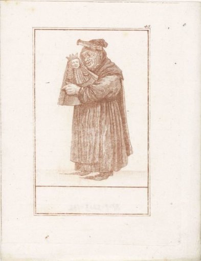 Monk with a Marian image