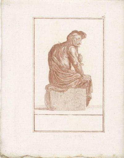 Monk scourging himself