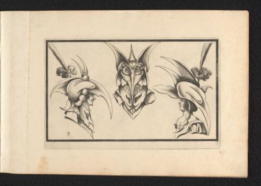 Three Figures with Headgear