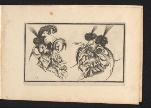 Two Heads with Grotesque Headgear
