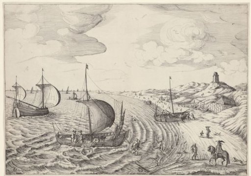 Coastal Landscape with Fishing Boats