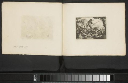 Gooseherd with a flock of geese with women's heads