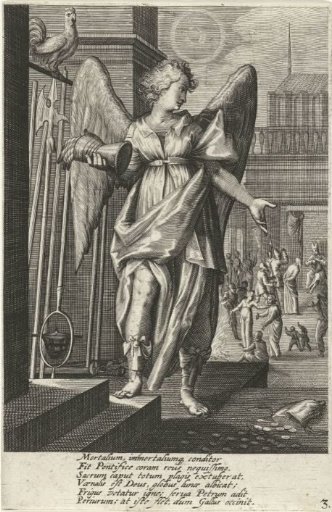 Angel with a Glove and a Rooster