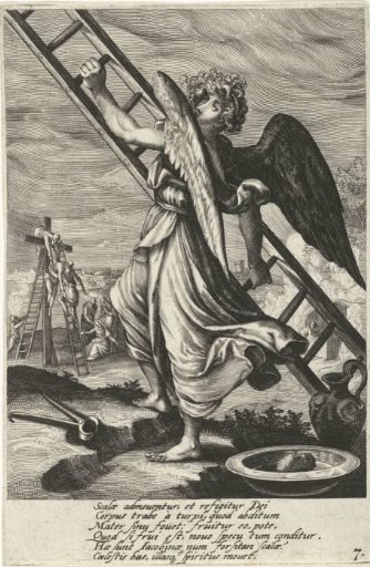 Angel with a Ladder at a Washbasin and a Pair of Tongs