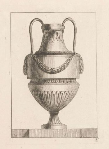 Vase with a Garland