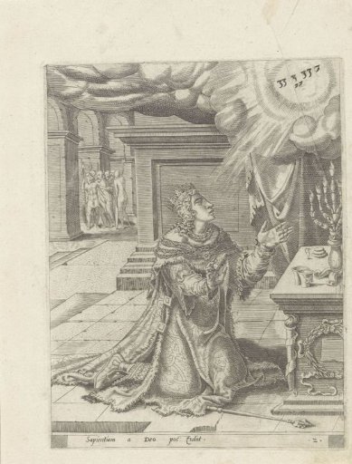 Solomon prays to God for wisdom