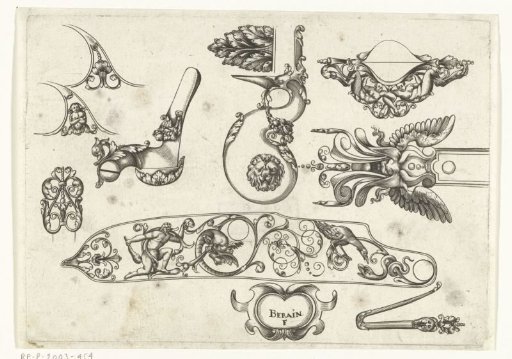 Designs for parts of a musket or harquebus